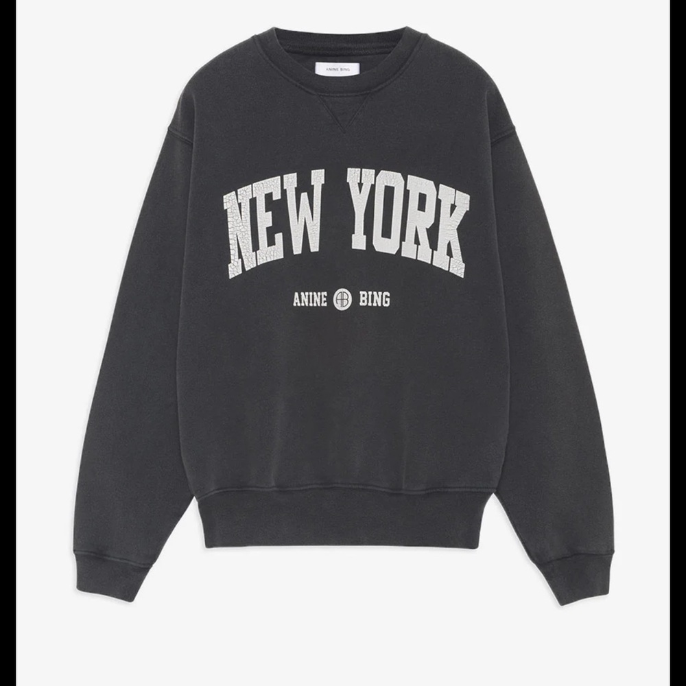 Anine Bing Charcoal Crewneck Sweater